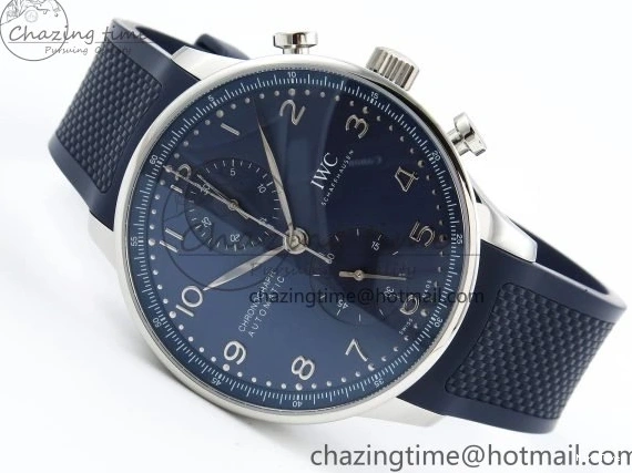 MIROTIME 0123 Portuguese Chrono IW3716 Z+F 1:1 Best Edition Blue Dial on Blue Rubber Strap A UrbanChic 7018